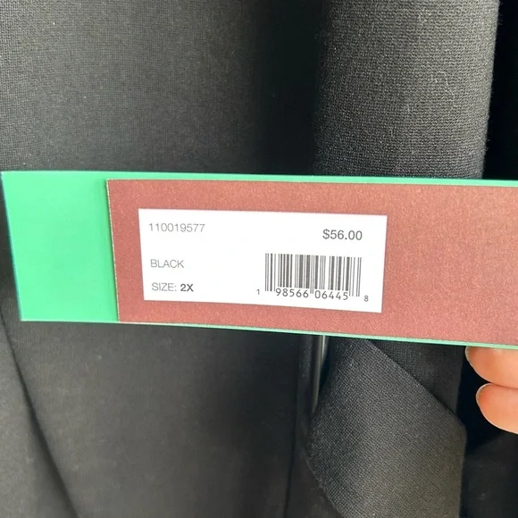 Love Scarlett Black Open Front Blazer Jacket Size 2X NWT - Picture 8 of 12